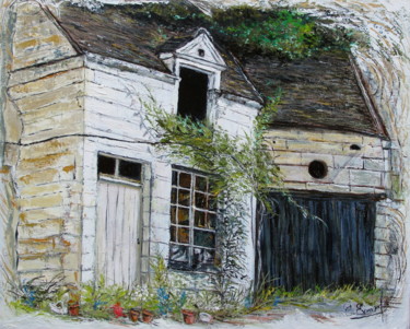 Peinture intitulée "TRACES DE VIE (mais…" par Claude Evrard, Œuvre d'art originale, Huile Monté sur Châssis en bois