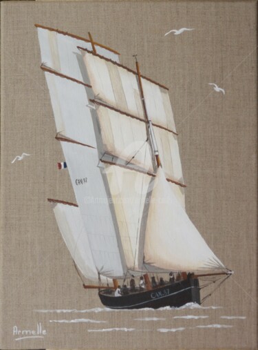 Peinture intitulée "la Cancalaise 3" par Armelle Cailly, Œuvre d'art originale, Acrylique Monté sur Châssis en bois
