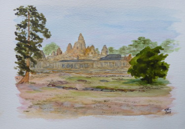 Peinture intitulée "Le Bayon" par Véronique Crombé, Œuvre d'art originale