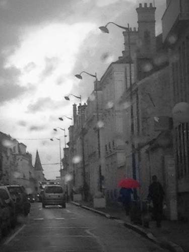 Photographie intitulée "Parapluie Rouge à E…" par Jean-Luc Perrault, Œuvre d'art originale, Photographie numérique