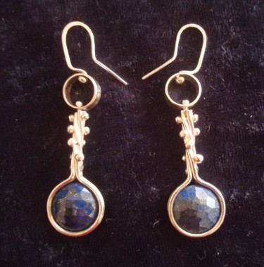Artesanía titulada "Aretes de Plata con…" por Maga, Obra de arte original, Joyas