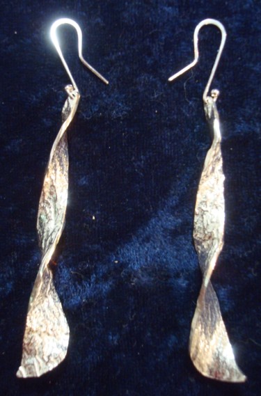 Artesanía titulada "Aretes de Plata Ret…" por Maga, Obra de arte original, Joyas
