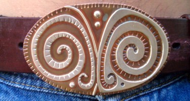 Artesanía titulada "Hebilla de Cobre co…" por Maga, Obra de arte original, Joyas