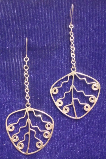 Artesanía titulada "Aretes de Plata" por Maga, Obra de arte original, Joyas
