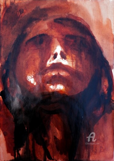 Ζωγραφική με τίτλο "Beings Quiet IV" από Constance Robine, Αυθεντικά έργα τέχνης, Μελάνι