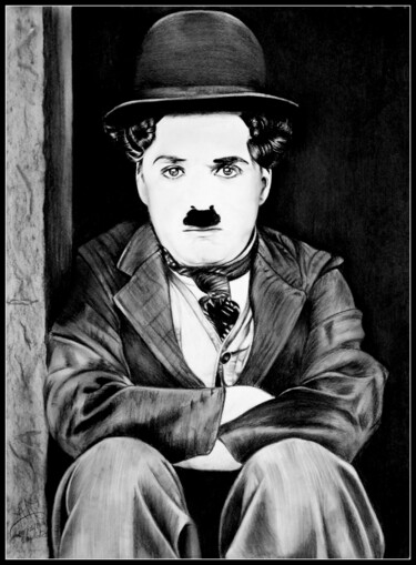 图画 标题为“portrait charlie ch…” 由Samos17 Portraitiste, 原创艺术品, 其他