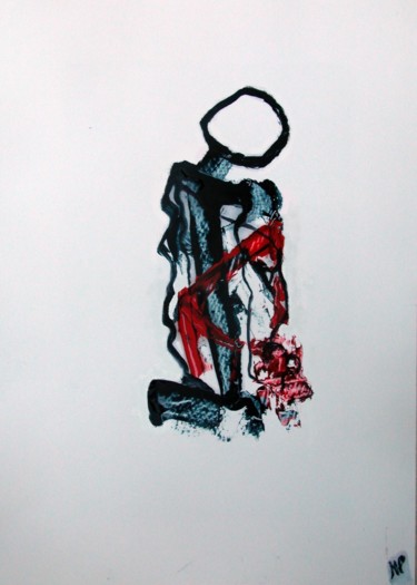 Dessin intitulée "Recueillement.jpg" par Jean-Luc Perrault, Œuvre d'art originale