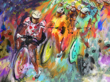 绘画 标题为“Le Tour De France M…” 由Miki De Goodaboom, 原创艺术品, 丙烯
