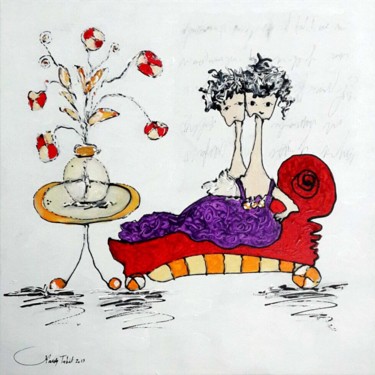 Painting titled "Sans titre 074" by Karim Tabit, Original Artwork, Other
