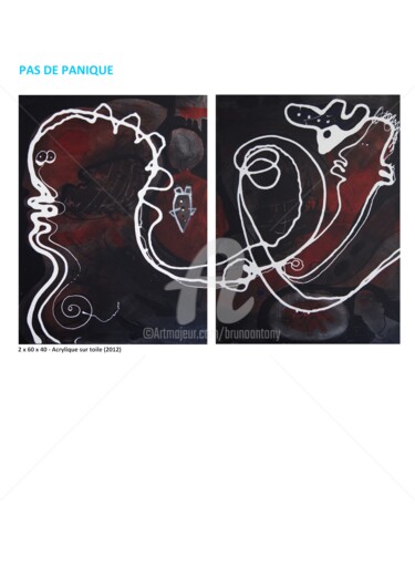 Peinture intitulée "Pas de panique" par Bruno Antony-Thouret (bruno antony), Œuvre d'art originale, Acrylique