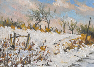 Peinture intitulée "Vignes de Gugney so…" par Christian Arnould, Œuvre d'art originale, Huile