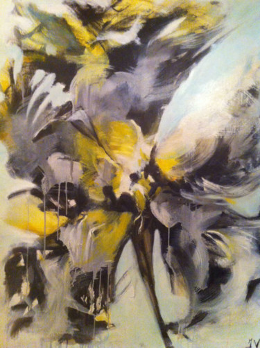 Peinture intitulée "Iris 3" par Isabelle Verdenne, Œuvre d'art originale, Huile