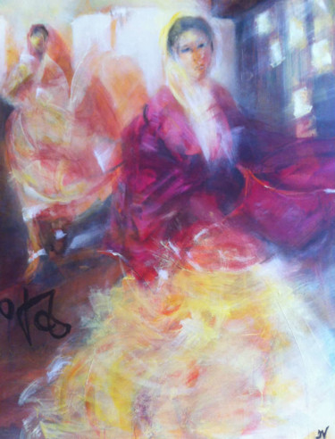 Peinture intitulée "Défilé" par Isabelle Verdenne, Œuvre d'art originale, Huile