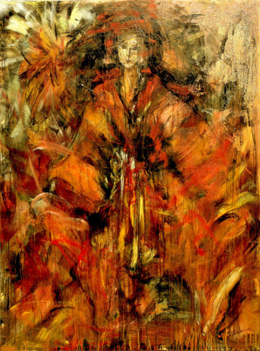 Peinture intitulée "Explosion" par Isabelle Verdenne, Œuvre d'art originale, Huile