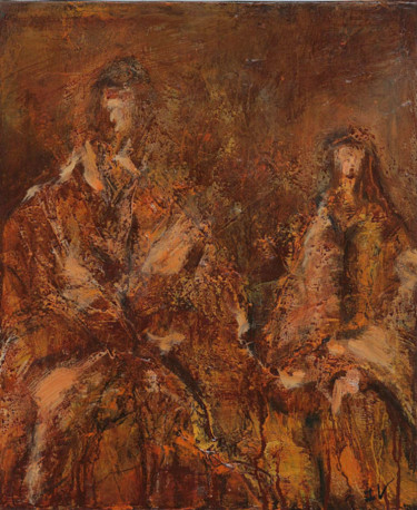Peinture intitulée "Dialogue" par Isabelle Verdenne, Œuvre d'art originale, Huile
