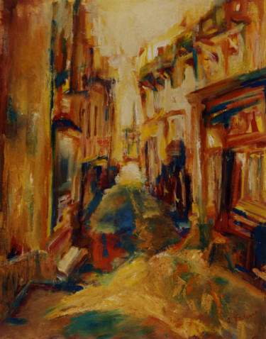 Peinture intitulée "Ruelle 2" par Isabelle Verdenne, Œuvre d'art originale