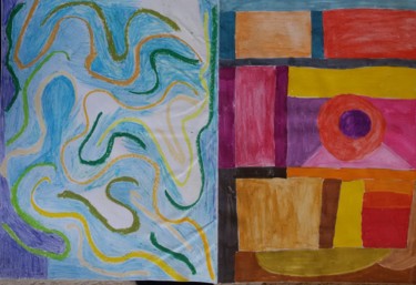 Peinture intitulée "Dyptique" par Valbrun, Œuvre d'art originale