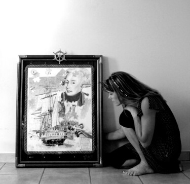Petite fille de l'Océan Dibujo titulada "Petite fille de l'O…" por Samos17 Portraitiste, Obra de arte original, Lápiz