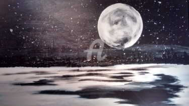 Voyage au loin Peinture intitulée "Voyage au loin" par Hélène Fortier, Œuvre d'art originale, Acrylique