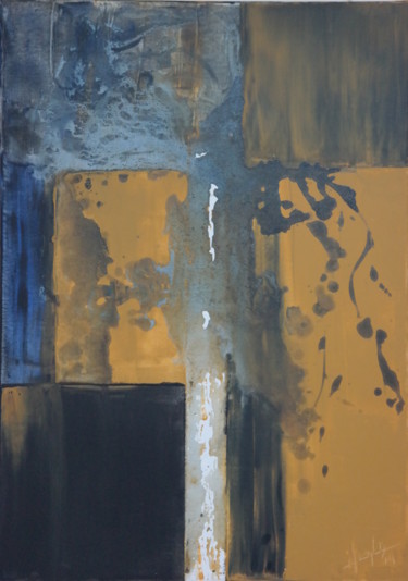 Peinture intitulée "paysage-intime II" par Isabelle Langlois, Œuvre d'art originale, Acrylique Monté sur Châssis en bois