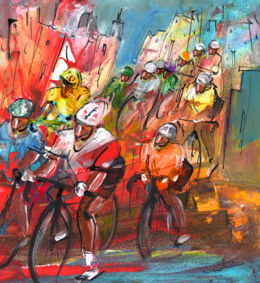 绘画 标题为“Le Tour De France M…” 由Miki De Goodaboom, 原创艺术品, 丙烯