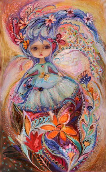 Peinture intitulée "My little fairy Mal…" par Elena Kotliarker, Œuvre d'art originale, Acrylique