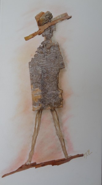 Collages intitulée "Mylène" par Martine Capdeville-Lacomme, Œuvre d'art originale