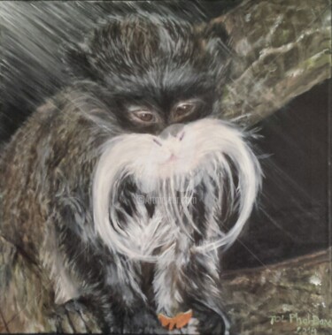 Peinture intitulée "Singe sage" par Tolidana, Œuvre d'art originale, Acrylique