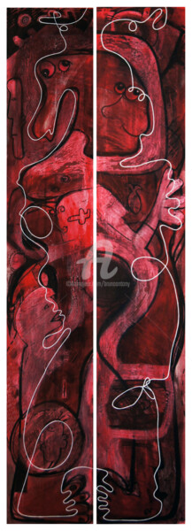 Peinture intitulée "L'origine est sans…" par Bruno Antony-Thouret (bruno antony), Œuvre d'art originale, Acrylique