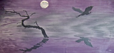 Printmaking titled "Bosque del Apache I" by Jo Moore, Original Artwork, Screenprinting