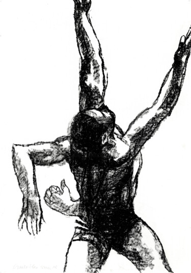 Dessin intitulée "Etude au fusain 2" par Gaele Flao, Œuvre d'art originale, Fusain