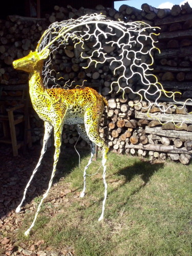 Sculpture intitulée "le-grand-cerf.jpg" par Didier Dantras, Œuvre d'art originale