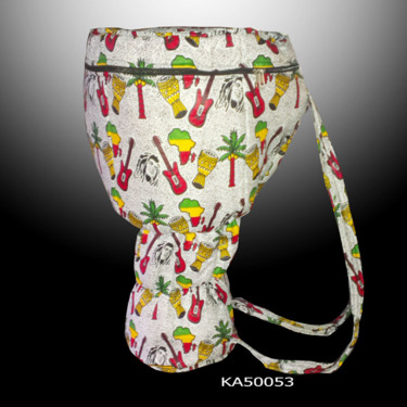Art textile intitulée "Housse de Djembe Gr…" par Kebe, Œuvre d'art originale
