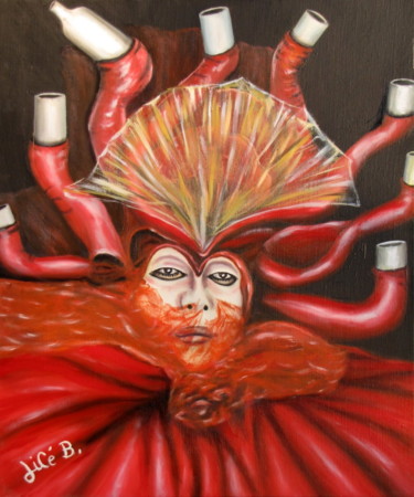Peinture intitulée "" Va...peur "" par Jicé B., Œuvre d'art originale, Huile