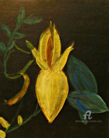 「Yellow Blossoms」というタイトルの絵画 Michela Curtisによって, オリジナルのアートワーク, オイル
