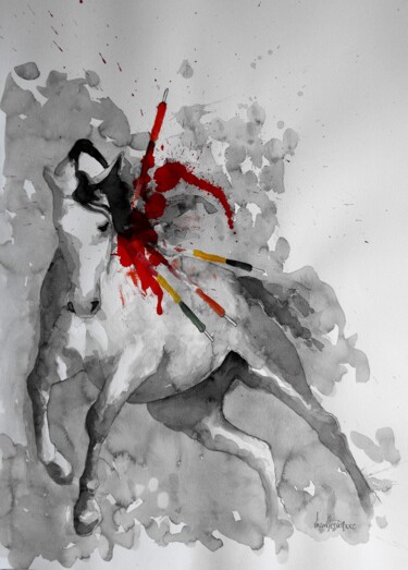 Peinture intitulée "pataclop 2" par Vincent Tessier Xxc, Œuvre d'art originale, Encre
