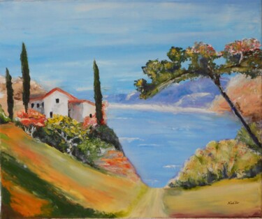 Painting titled "POINT DE VUE" by Nadine Jacot (Nad-Ev), Original Artwork