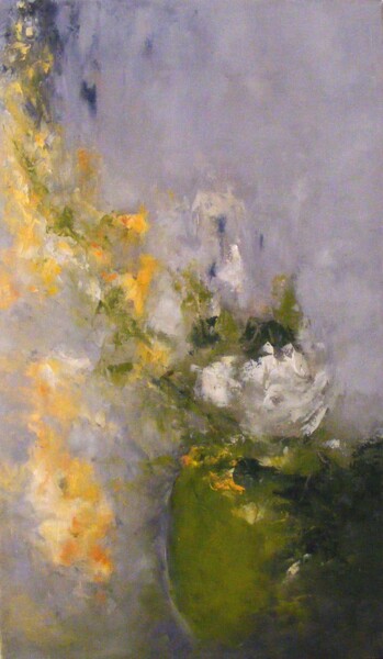 Peinture intitulée "Composition florale…" par Catherine Dufrene (Katy), Œuvre d'art originale, Huile
