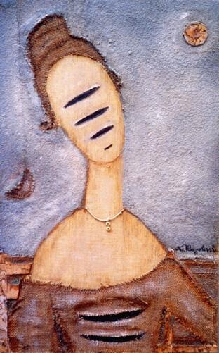 Pittura intitolato "Il tempo di Modì" da Angelo Mazzoleni, Opera d'arte originale, Altro