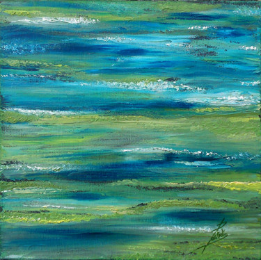 Peinture intitulée "Vagues" par Isabelle Barbot, Œuvre d'art originale, Huile