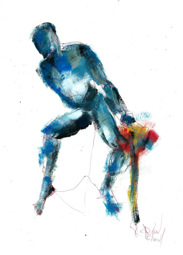 16 MARS 2015 " UN PEU DE COULEURS" Dessin intitulée "16 MARS 2015 " UN…" par Dov Melloul, Œuvre d'art originale, Autre