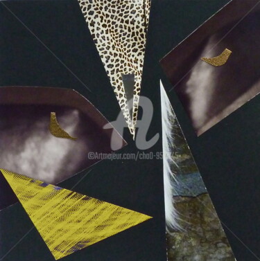 Collages intitulée "LILLY" par Cha, Œuvre d'art originale, Découpages