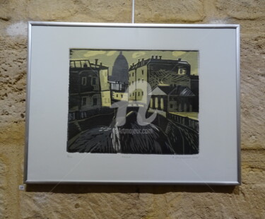 Gravures & estampes intitulée "Moika" par Anna Shibanova, Œuvre d'art originale, Xylographie