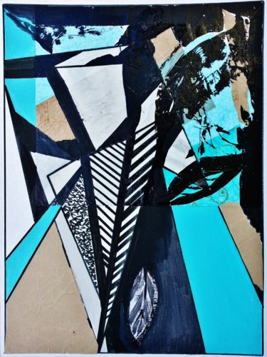 Collages intitulée "Nature 5" par Brigitte Mathé (MBL), Œuvre d'art originale