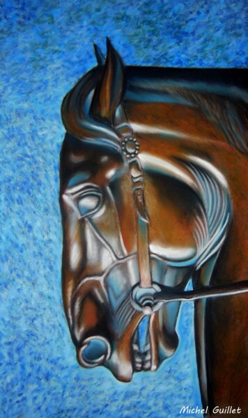 「"Bronze horse"」というタイトルの描画 Michel Guilletによって, オリジナルのアートワーク, パステル