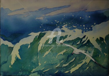 L'albatros dans la vague, projet d'illustration pour un CD