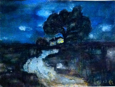Peinture intitulée "Lueur d'espoir" par Marie Claude Lambert, Œuvre d'art originale, Aquarelle