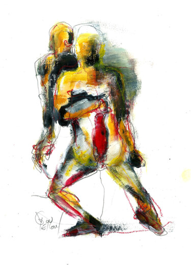 21 MARS 2015 " UN PEU DE COULEURS" Dessin intitulée "21 MARS 2015 " UN P…" par Dov Melloul, Œuvre d'art originale, Autre