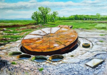 绘画 标题为“Silos” 由Oleg Lubitelev, 原创艺术品, 油