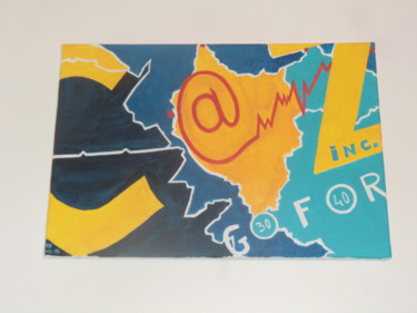 Peinture intitulée "caza" par Christophe Etronnier, Œuvre d'art originale, Acrylique